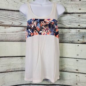 Victoria’s Secret PINK Small White Sequin Logo Racerback Tank